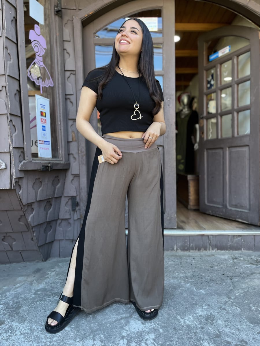 Palazzo kisu Tajali viscosa lino cafe negro1