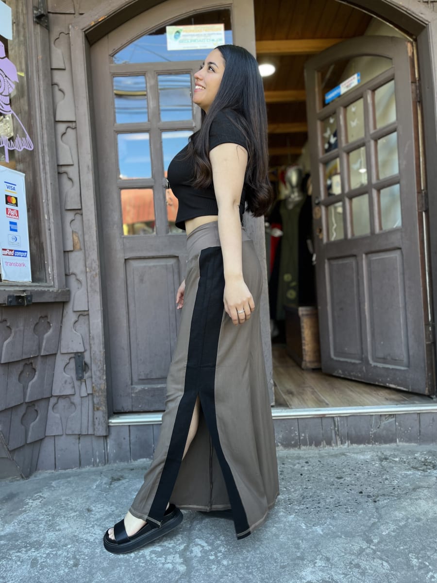 Palazzo kisu Tajali viscosa lino cafe negro3