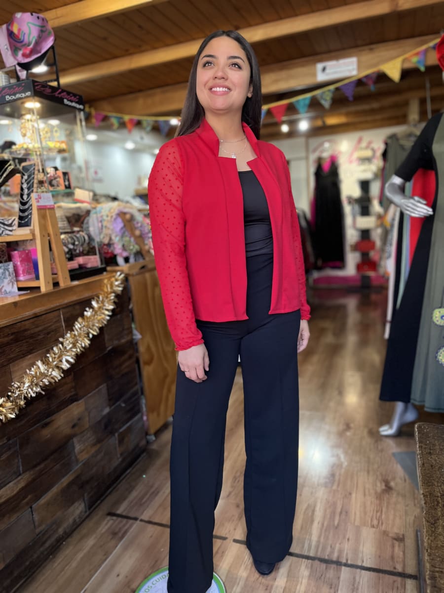 Blazer Andrea rojo mangas transparencia corazon3