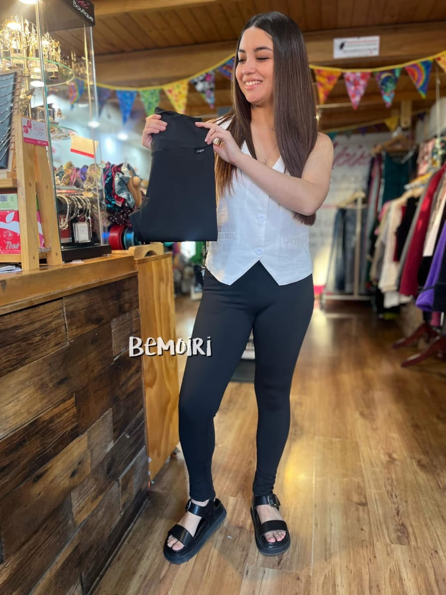 Calza pitillo lanilla extra gruesa negro pretina alta2