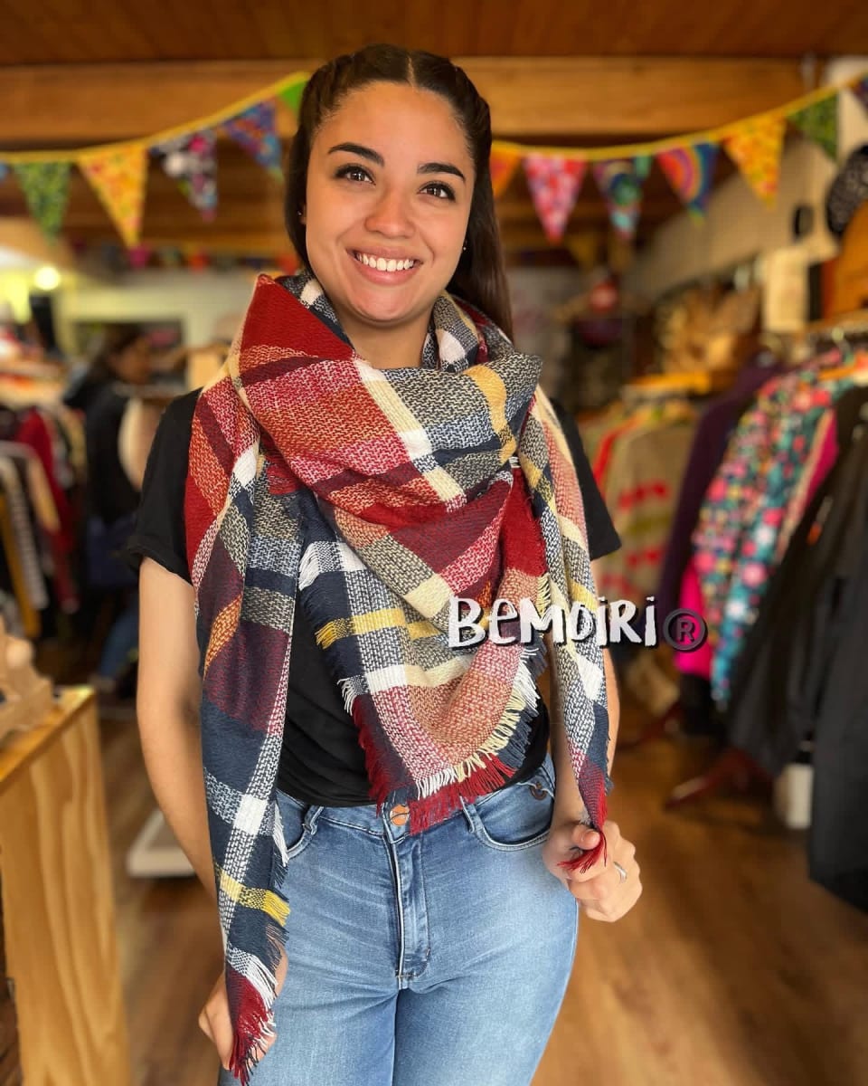 Maxibufanda escocesa rojo azul amarillo3