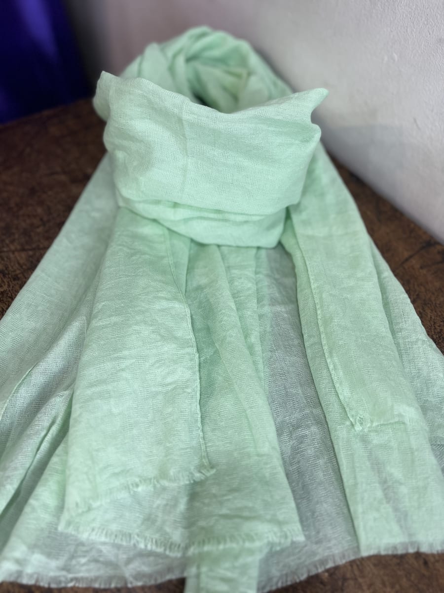 Pañuelo viscosa hilo 70*180 cms verde agua2