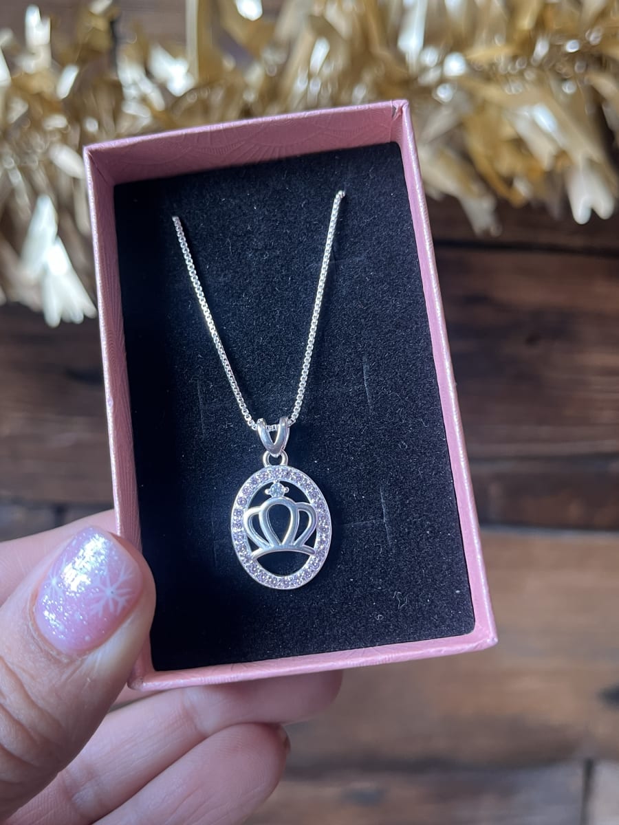 Collar plata 925 ovalo tiara microcircones rosado1