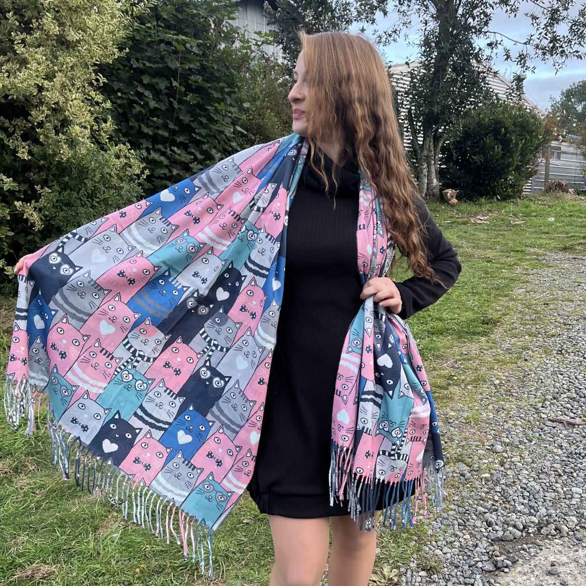 Bufanda Cashmere gatitos corbatin1