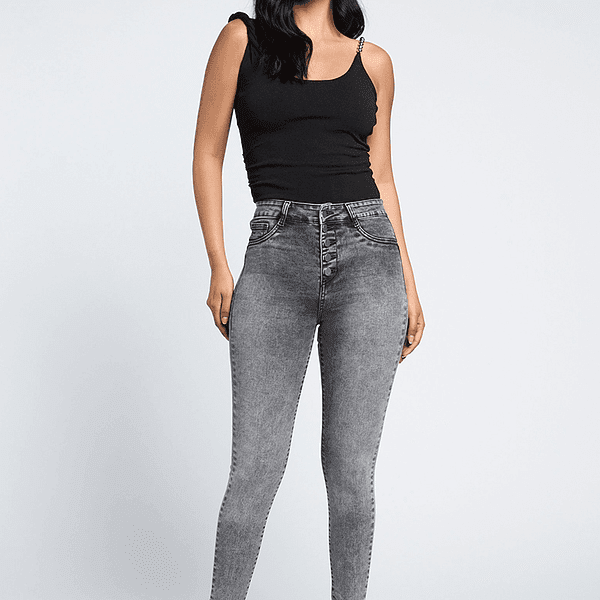 Jeans Paradise 2089 botones gris4