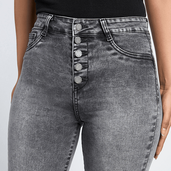 Jeans Paradise 2089 botones gris2