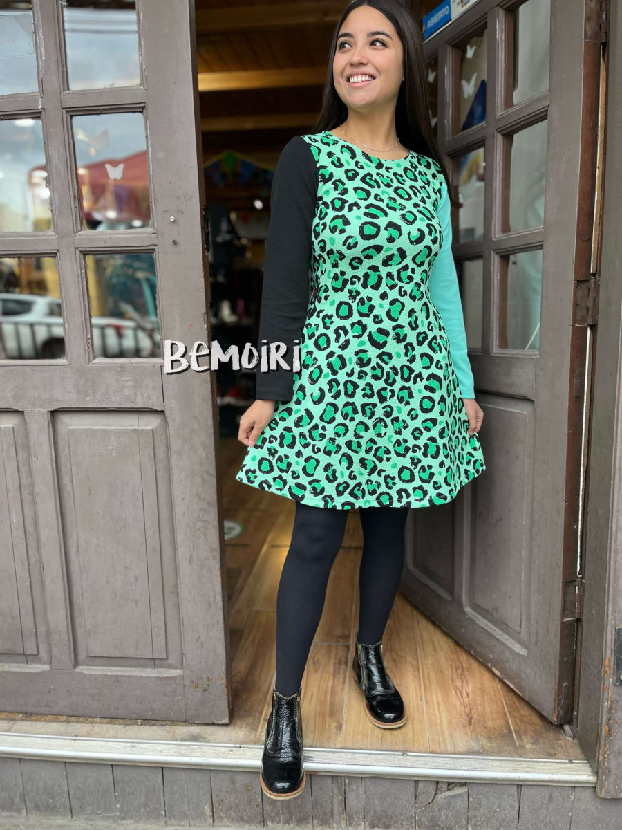 Vestido Roxana print con bolsillos4