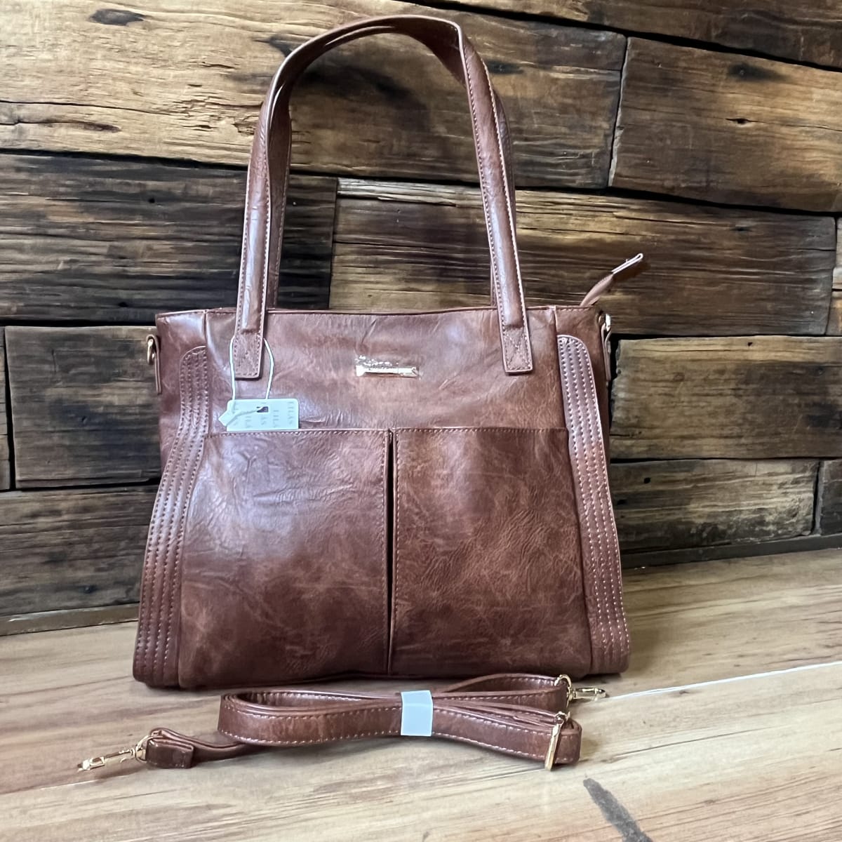 Cartera Lilás hombro cafe con asa desmontable1