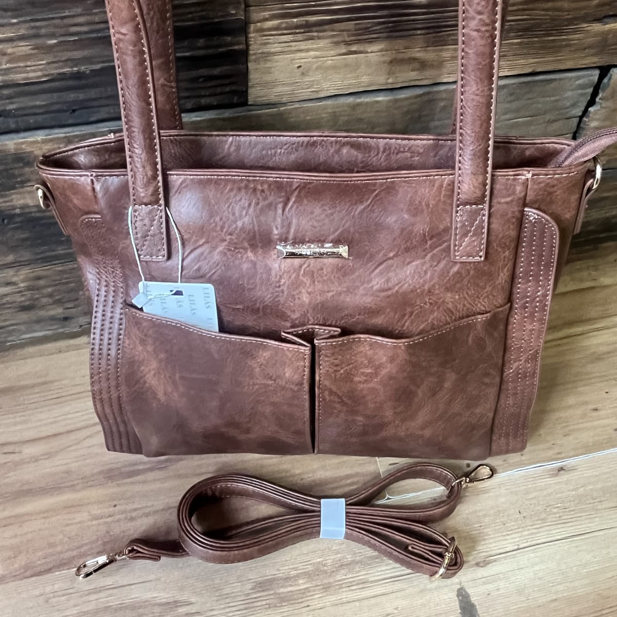 Cartera Lilás hombro cafe con asa desmontable2
