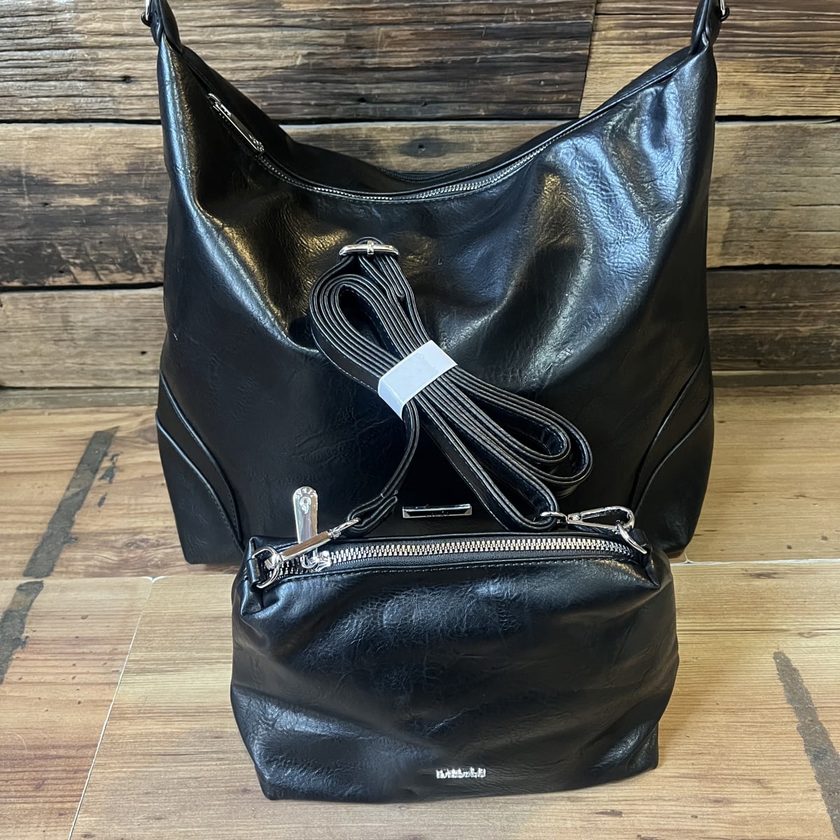 Cartera Lilás maxi negro + mini cartera2
