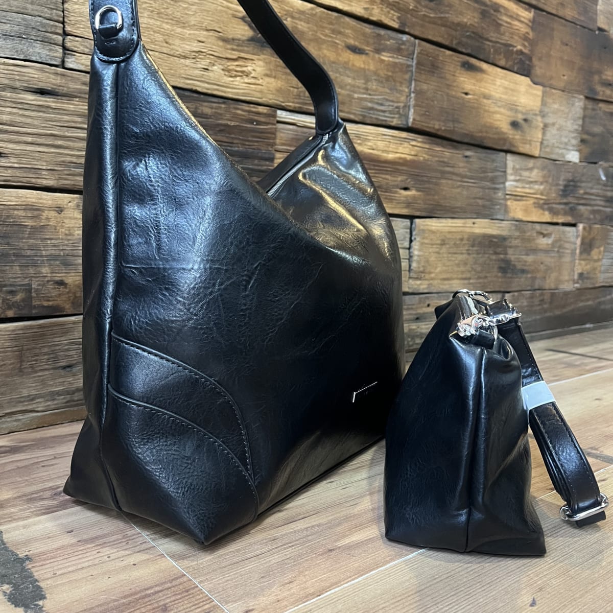 Cartera Lilás maxi negro + mini cartera3