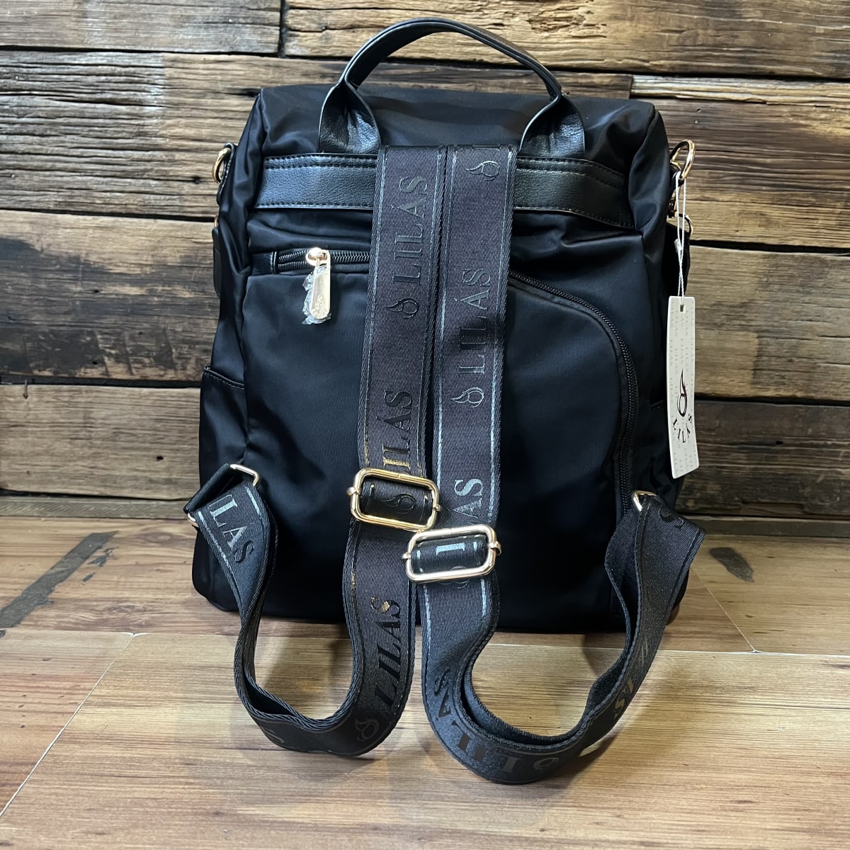 Mochila Lilás antirrobo negro llavero2
