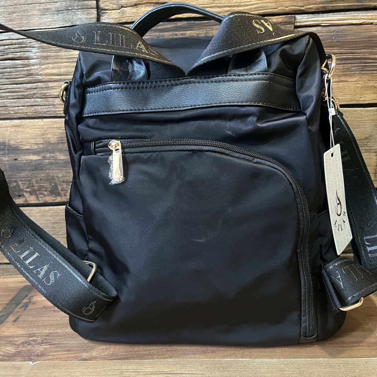 Mochila Lilás antirrobo negro llavero4