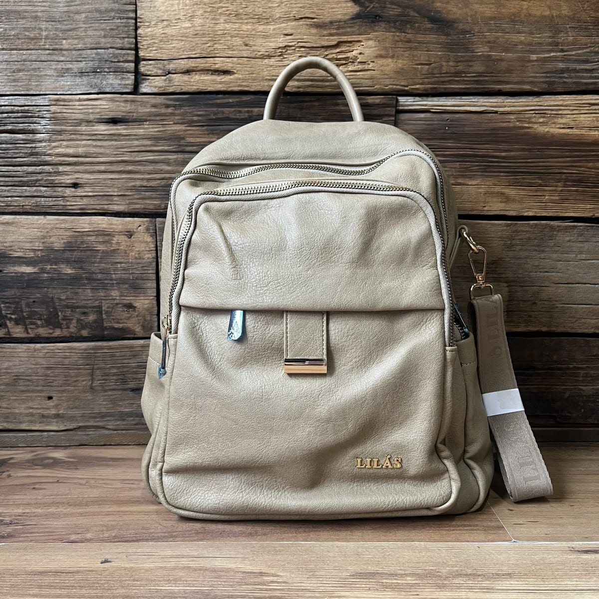 Mochila Lilás beige ecocuero1