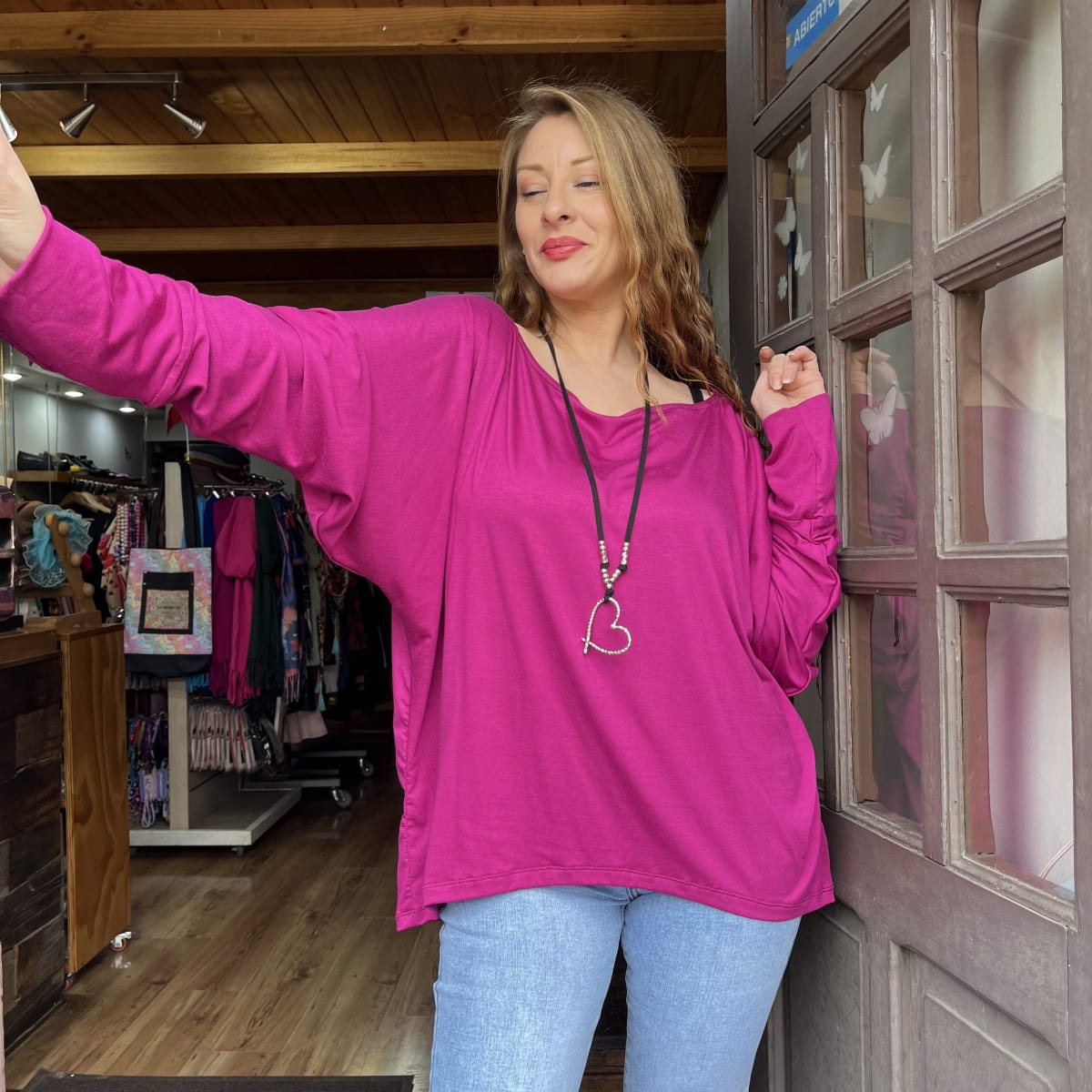 Polera Elisabeth magenta modal algodon2