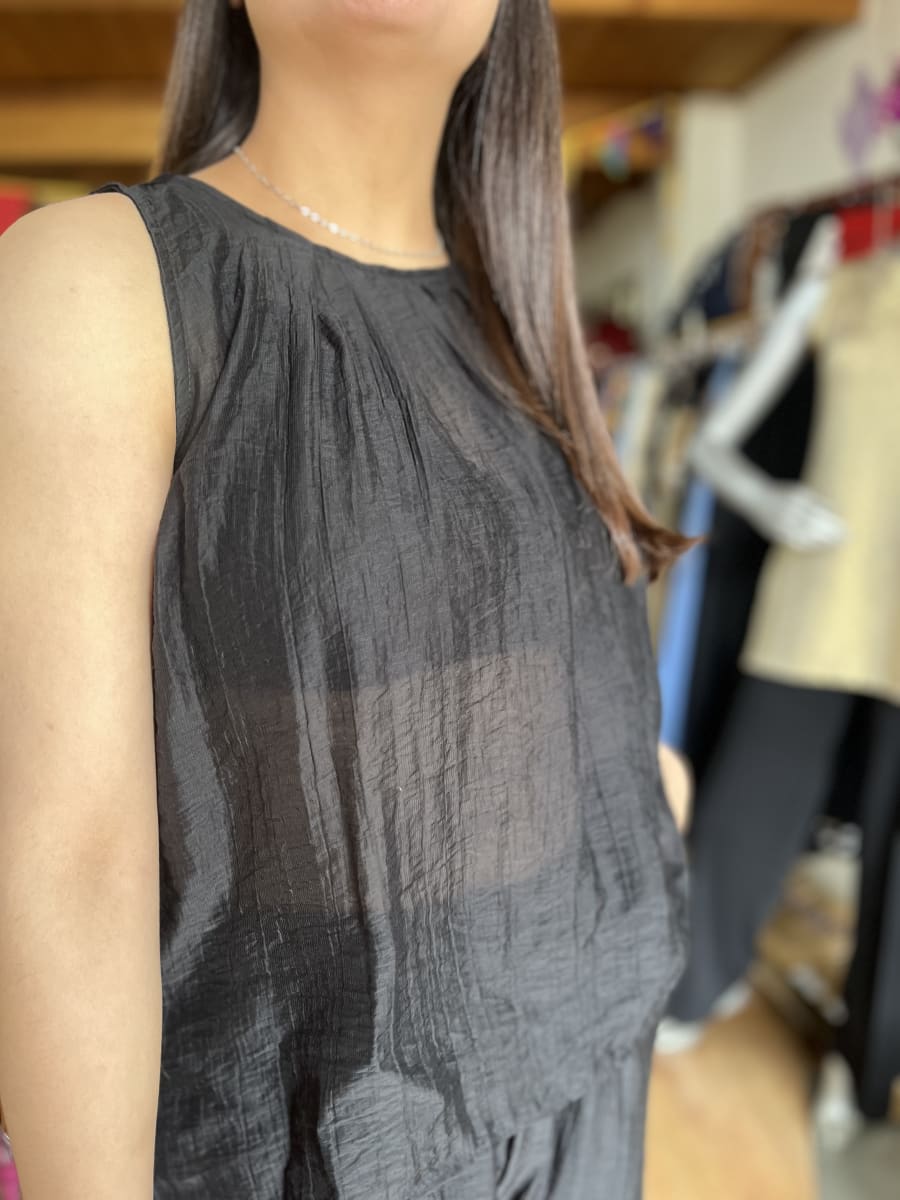 Conjunto pantalon + blusa negro3