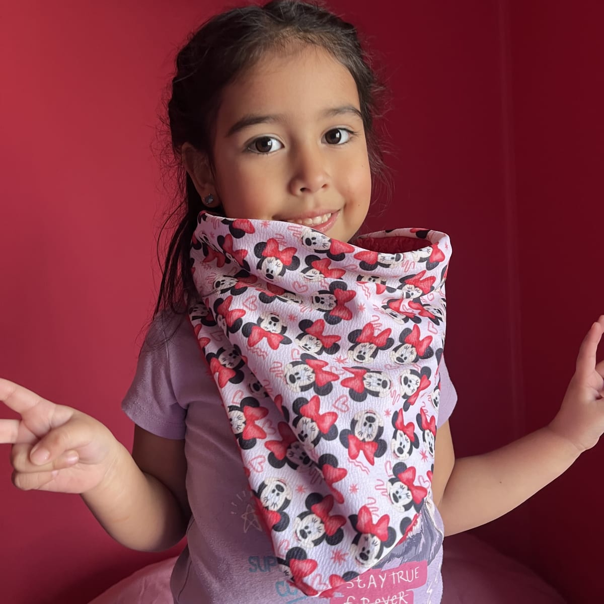 Bandana Isidora Minnie Mouse rojo2