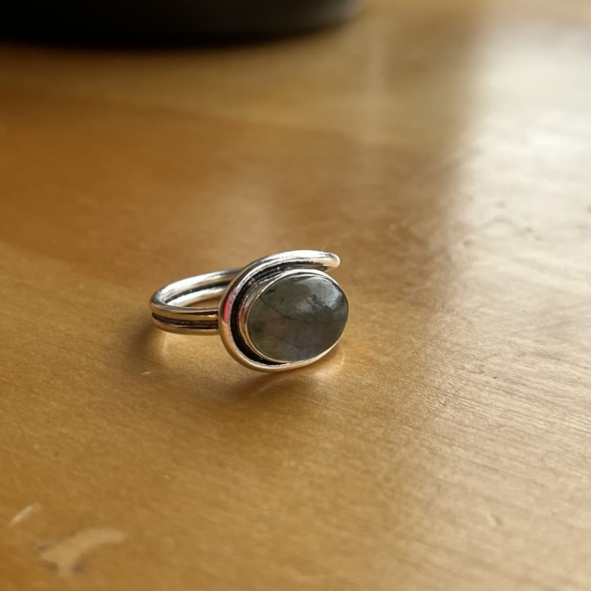 Anillo plata 925 labradorita #121