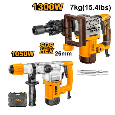 DEMOLEDOR 6 KG 25J + ROTOMARTILLO 5KG INGCO1