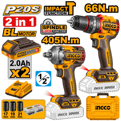 KIT COMBINADO LLAVE DE IMPACTO 405NM + PERCUTOR 66NM1