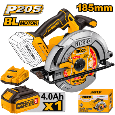 SIERRA CIRCULAR A BATERIA 20V 7 1/4 + BAT 4AH + CARG1