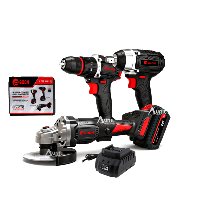 COMO TALADRO + AMOLADORA + LLAVE IMPACTO EDON1