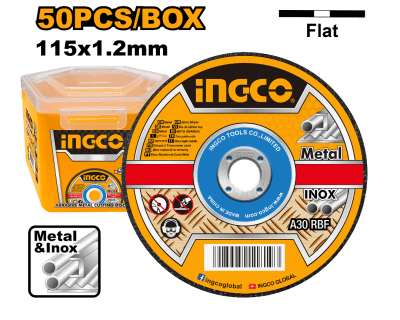 Disco de Corte metal 4 1/2 50 unidades Ingco1