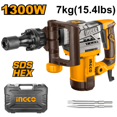 MARTILLO DEMOLEDOR 1300W 20J 6KGS (HEX - PDB1300181