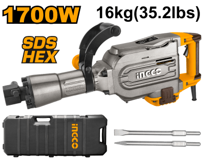 MARTILLO DEMOLEDOR 1700W 45J 16KGS (HEX) PDB170081