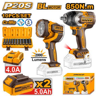 Pistola de impacto 850Nm + Linterna + dados - COSLI2411811