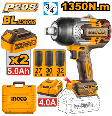 LLAVE DE IMPACTO 20V 1350N.M. 3/4 CIWLI201351