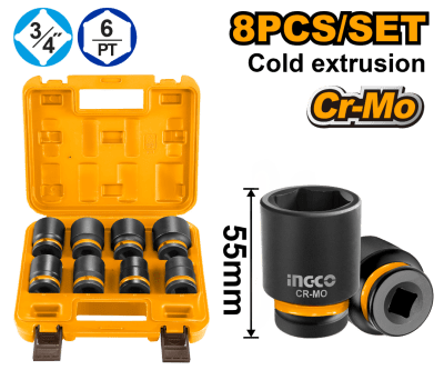 Juego de dados 8 pz de 3/4 impacto1