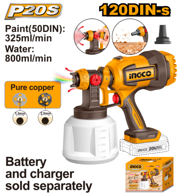 CSGLI2004 PISTOLA PULVERIZADOR A INALAMBRICA 20V 800ml/min1