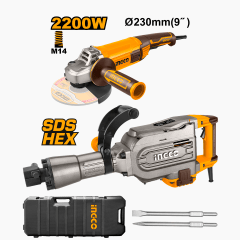 DEMOLEDOR 16KG + AMOLADORA 9