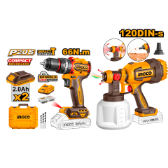 TALADRO C/PERCUTOR, PISTOLA DE PINTAR 20V INGCO