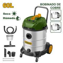 ASPIRADORA 60L 2X1200W INDUSTRIAL JADEVER