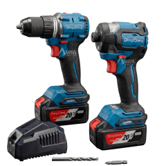 Taladro Percutor + Atornillador de Impacto 20V Brushless Dongcheng DCKIT26AM