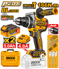 TALADRO CON PERCUTOR 166N.M 20V INGCO