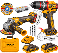 KIT COMBINADO PERCUTOR 66NM + ESMERIL 20V - INGCO