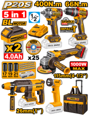 KIT COMBINADO 5PCS BRUSHLESS INGCO