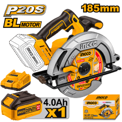 SIERRA CIRCULAR A BATERIA 20V 7 1/4 + BAT 4AH + CARG