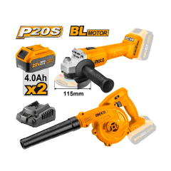 AMOLADORA + SOPLADORA 20V INGCO