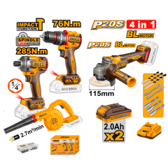 4 EN 1- ANTOR 285NM + PERCUTOR 76NM + ESMERIL + SOPLADORA