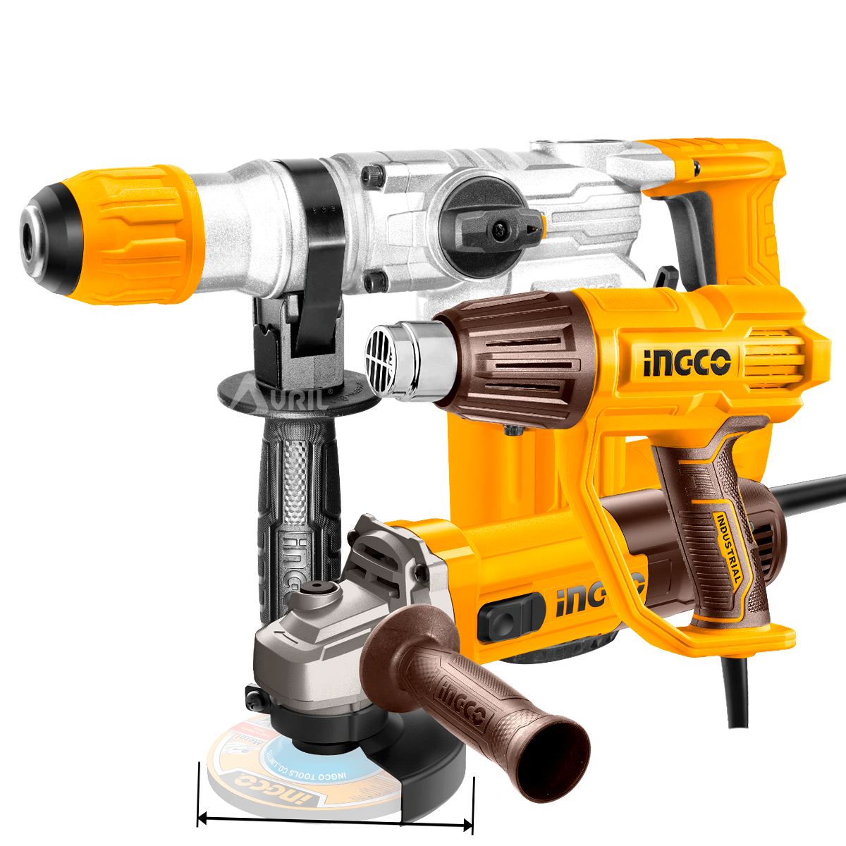 ROTOMARTILLO PLUS, AMOLADORA, PISTOLA DE CALOR INGCO 0