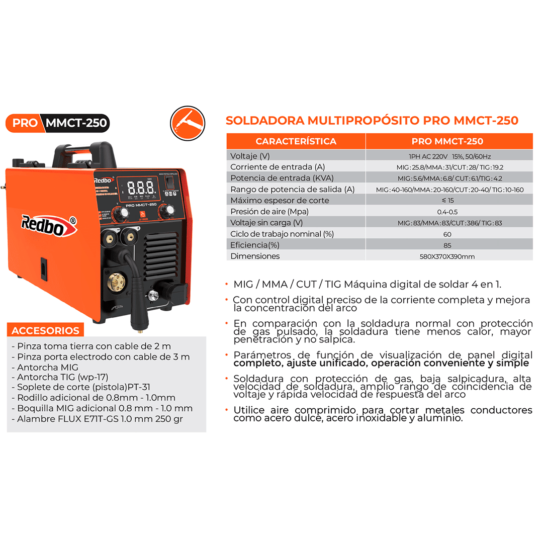 MAQUINA SOLDADORA 4 EN 1  PRO MMCT-2502