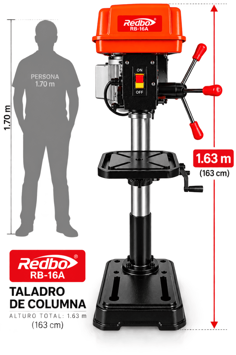 TALADRO DE BANCO 1.5HP 25MM  INDUSTRIAL  RB-TAB25HD2