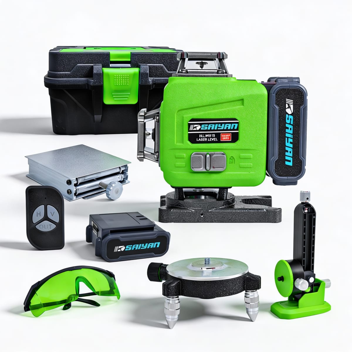 Nivel laser 16 lineas verdes autonivelante con base giratoria saiyan / nllvhd162