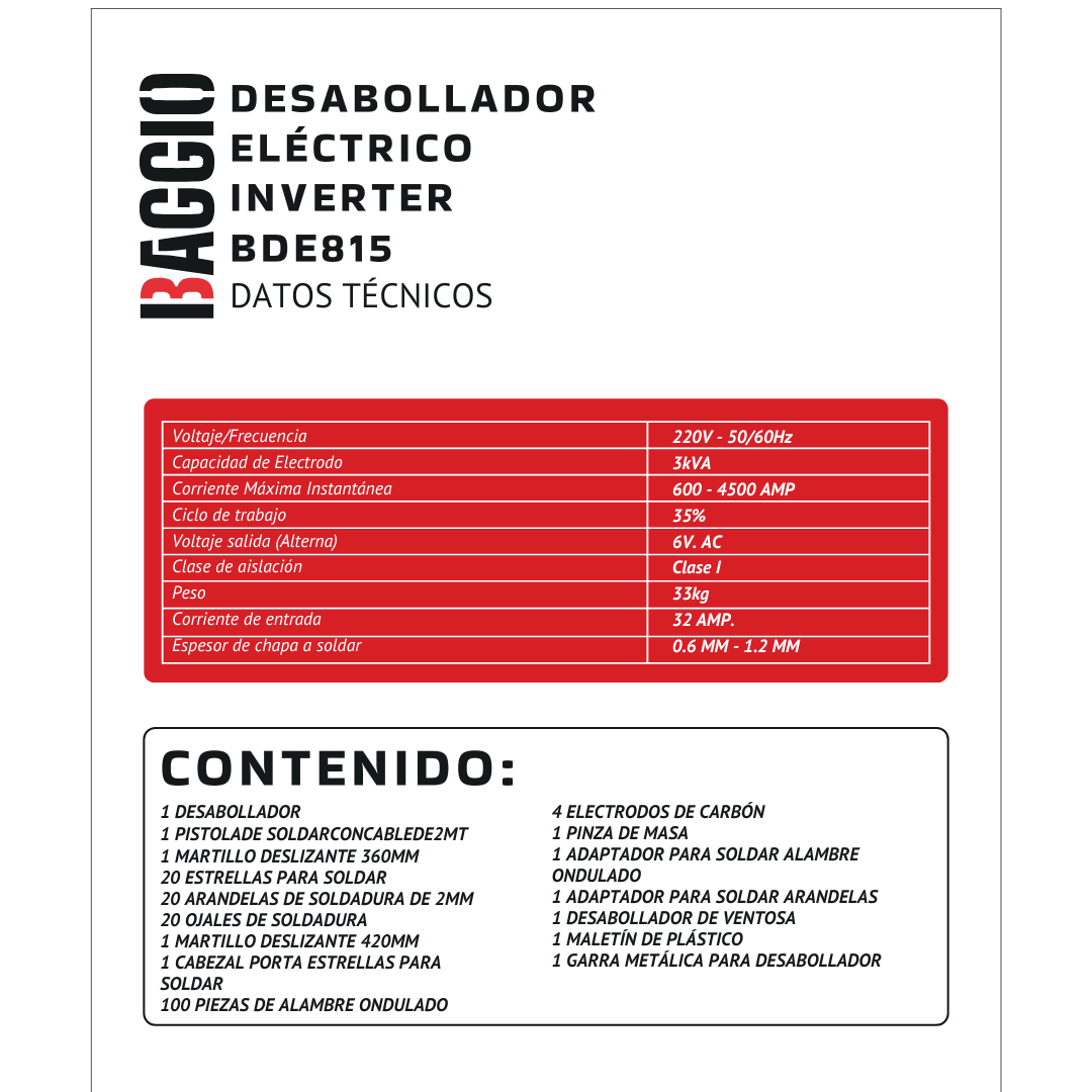 DESABOLLADOR SPOT  PRO BDE815 BAGGIO2