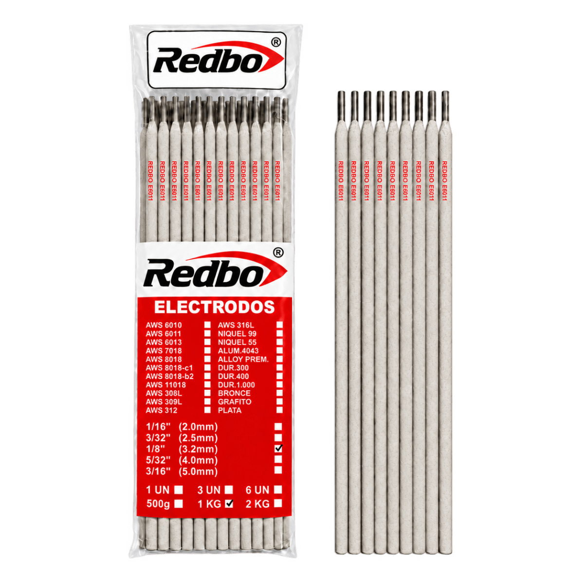 ELECTRODO PROWELD E6011 1/8 3.2MM 1KG REDBO2