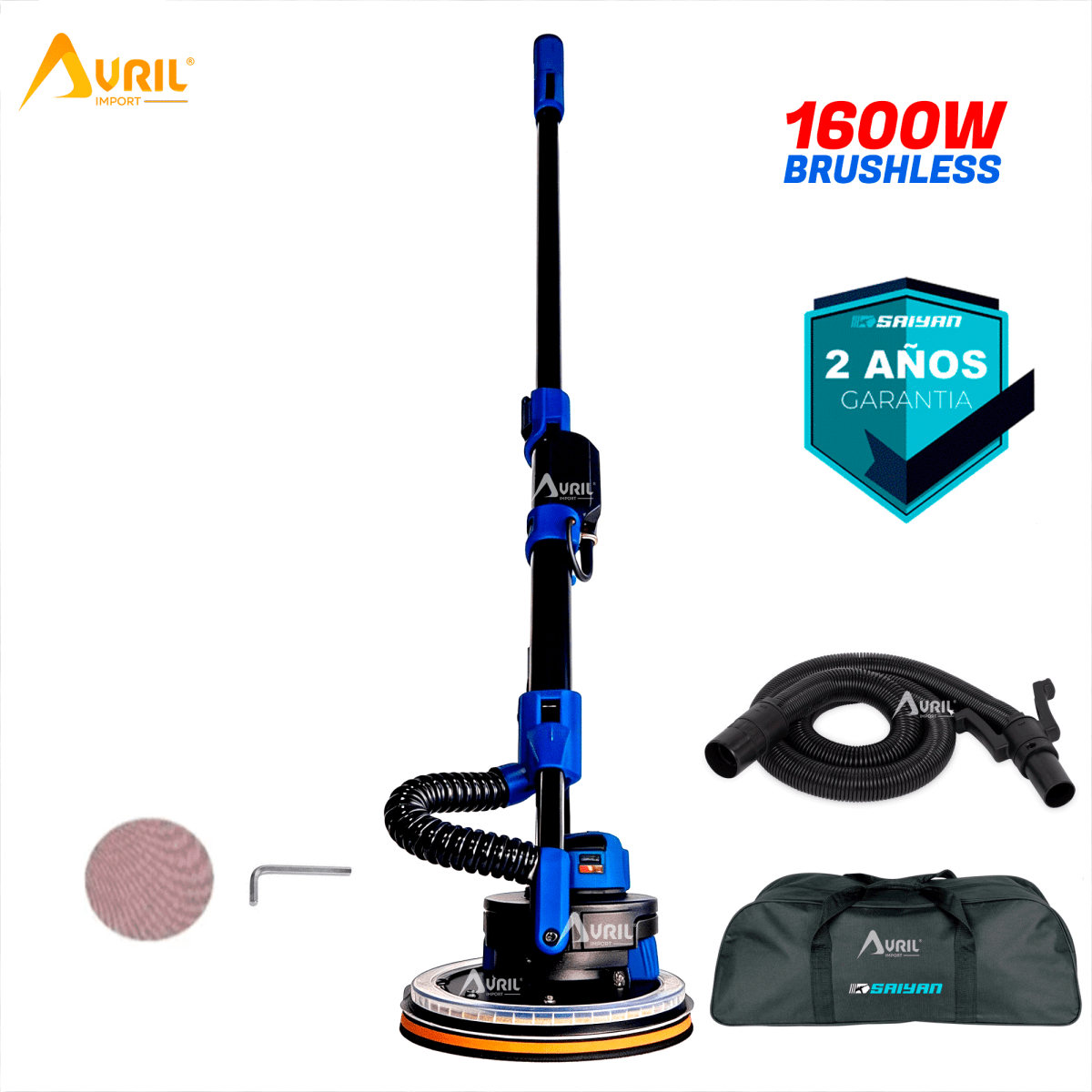 Lijadora Telescópica Brushless de Pared y Techo 1600W SAIYAN F240HD1